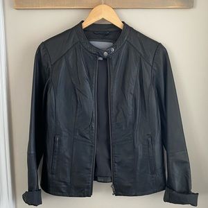 Black Moto Leather Jacket | Women’s Biker Style | Size M | Edgy Classic Jacket